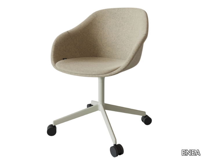 LORE CONFIDENT - With 4-spoke base chair with castors with armrests _ ENEA