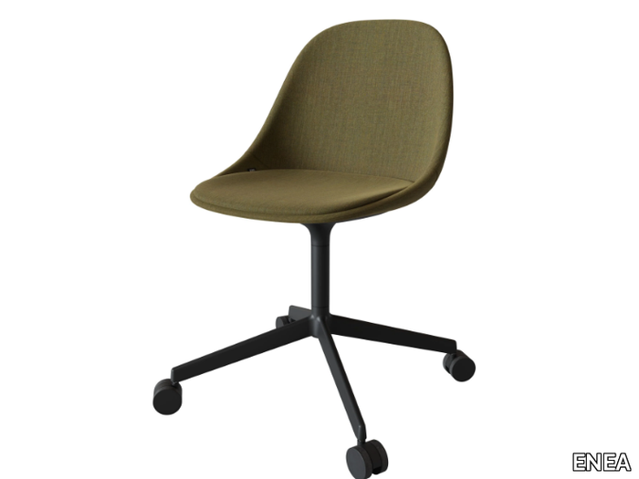 MATE CONFIDENT - With 4-spoke base swivel chair with castors _ ENEA