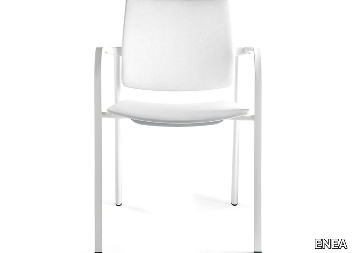 BIO - Stackable fabric chair with armrests _ ENEA