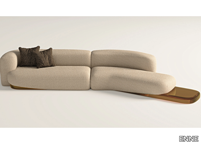 INN - Modular curved fabric sofa _ ENNE