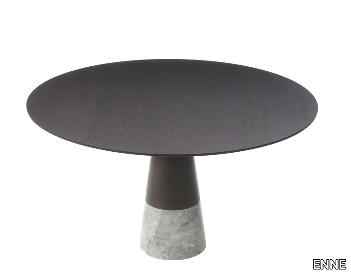 ECHO - Round solid wood dining table _ ENNE