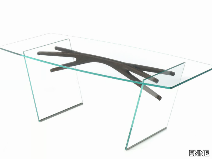 LOOP - Rectangular glass table _ ENNE