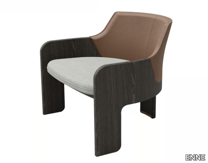 SOUL - Wooden armchair with armrests _ ENNE