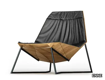 LOTUS - Sled base leather armchair _ ENNE