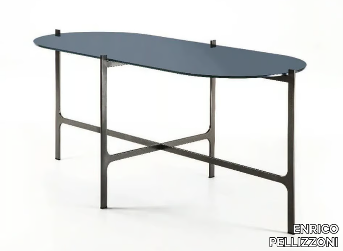 SYDNEY - Tanned leather console table _ ENRICO PELLIZZONI