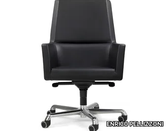 WEB - Swivel tanned leather executive chair _ ENRICO PELLIZZONI