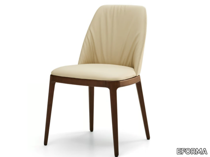 MAX DELUXE - Upholstered leather chair _ EFORMA