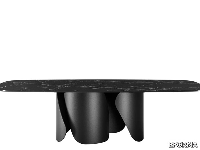 ONDA - Rectangular marble table _ EFORMA