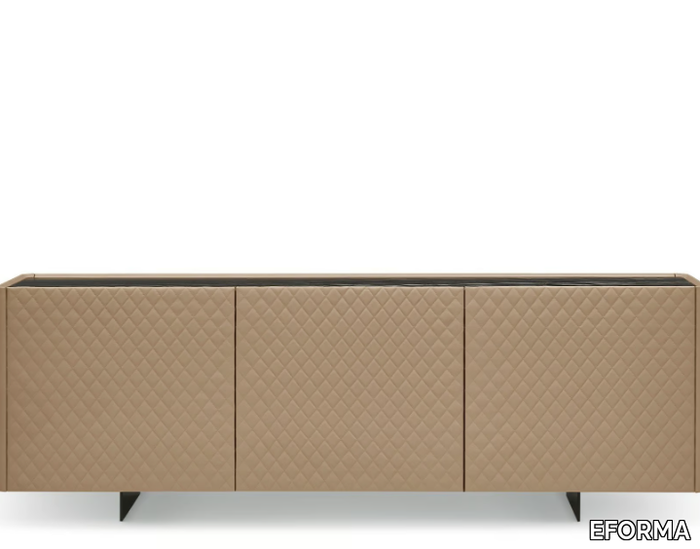 ALMA DIAMOND - Leather sideboard with doors _ EFORMA