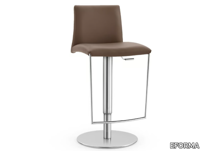 CINDY - Leather stool height-adjustable _ EFORMA