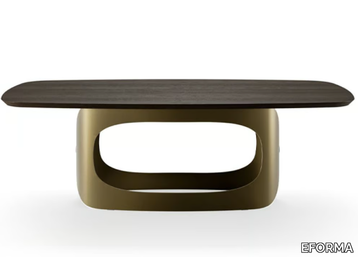 POLIFEMO - Table with painted metal base and wood top _ EFORMA