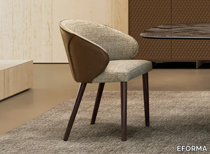 MANTA - Upholstered fabric chair with armrests _ EFORMA