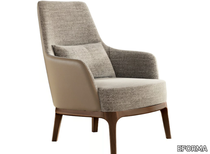 MAX LOUNGE - Fabric armchair with armrests _ EFORMA