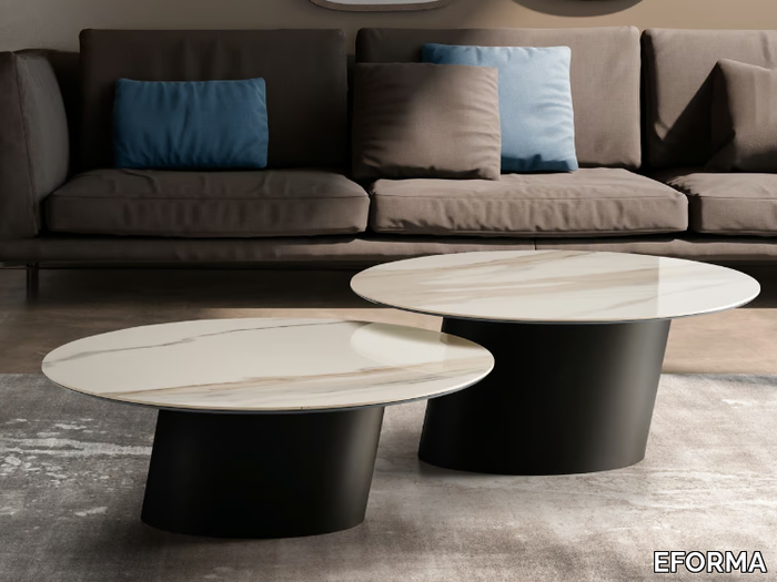 DORADO LOW - Round ceramic coffee table _ EFORMA