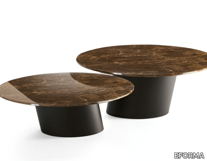 DORADO LOW - Round marble coffee table _ EFORMA