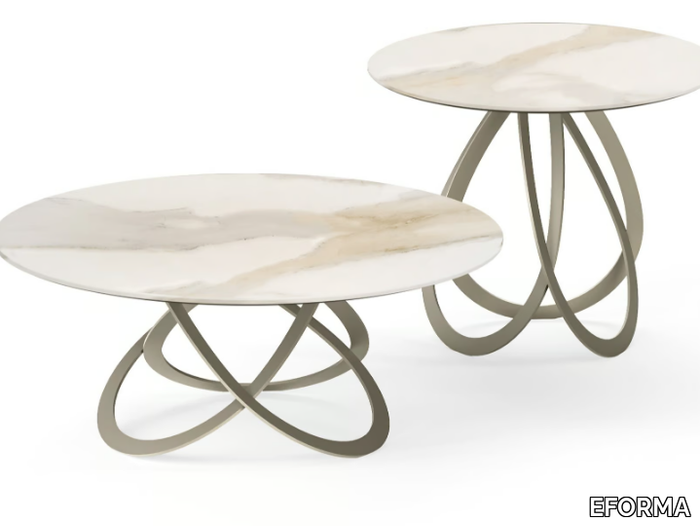 FEBE LOW - Round ceramic coffee table _ EFORMA