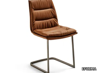 LADY - Cantilever upholstered leather chair _ EFORMA