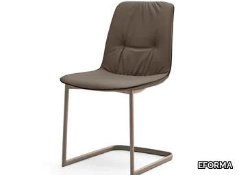 LISA - Cantilever upholstered leather chair _ EFORMA