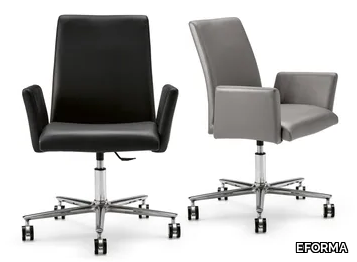 EKTA 5 WAYS - Height-adjustable office chair with armrests with 5-Spoke base _ EFORMA