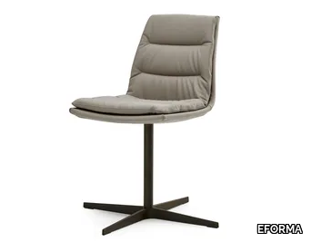 LADY 4 WAYS - Swivel with 4-spoke base leather chair _ EFORMA