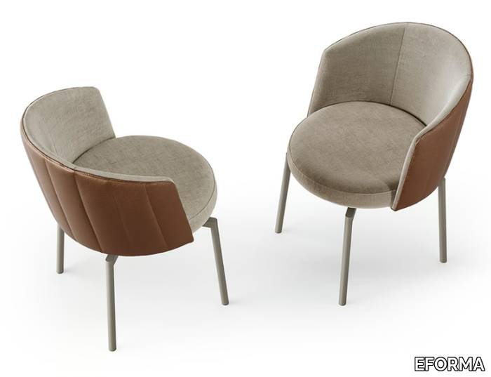 JANE - Fabric chair with armrests _ EFORMA