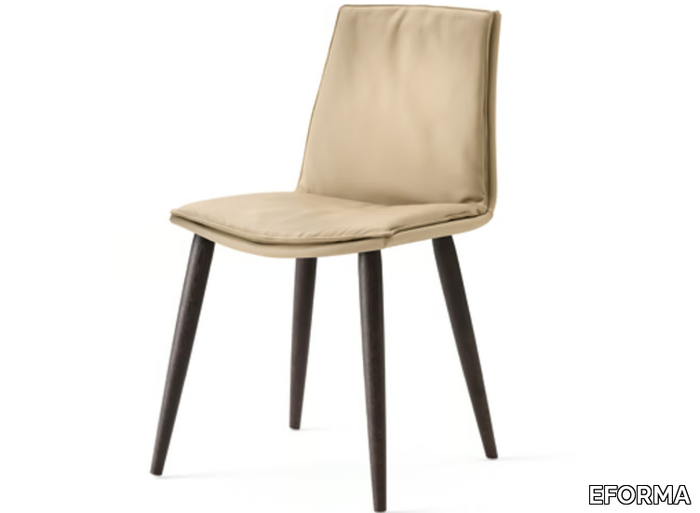 LARA - Upholstered leather chair _ EFORMA