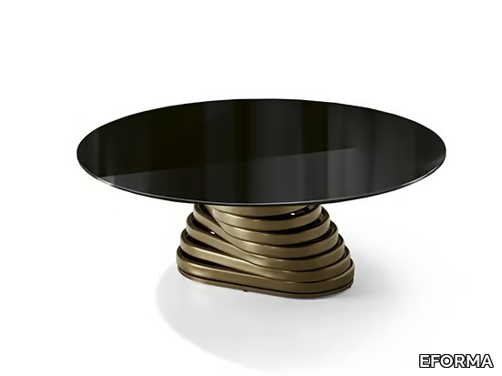 ROTOLO LOW - Round crystal coffee table _ EFORMA