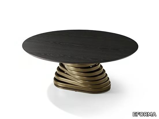 ROTOLO LOW - Round wooden coffee table _ EFORMA