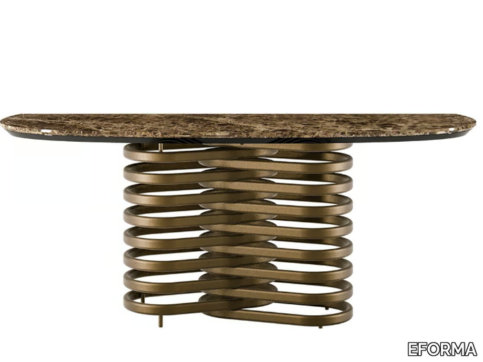 ROTOLO - Oval marble console table _ EFORMA