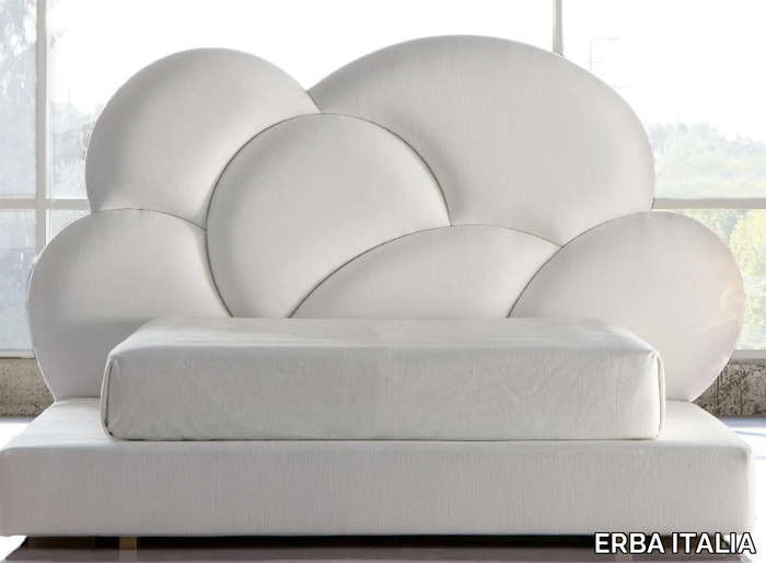 IO E TE - Fabric bed with high headboard _ ERBA ITALIA