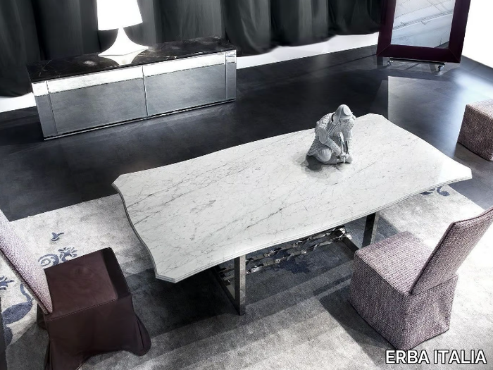 ROCKCOCÒ - Rectangular marble living room table _ ERBA ITALIA