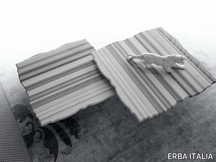 ROCK COCO - Rectangular low marble coffee table for living room _ ERBA ITALIA