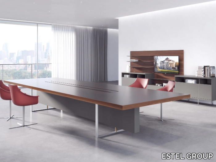 DECK - Meeting table with cable management _ ESTEL GROUP