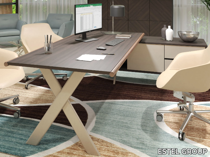 SANT'ANDREA - L-shaped executive desk with shelves _ ESTEL GROUP