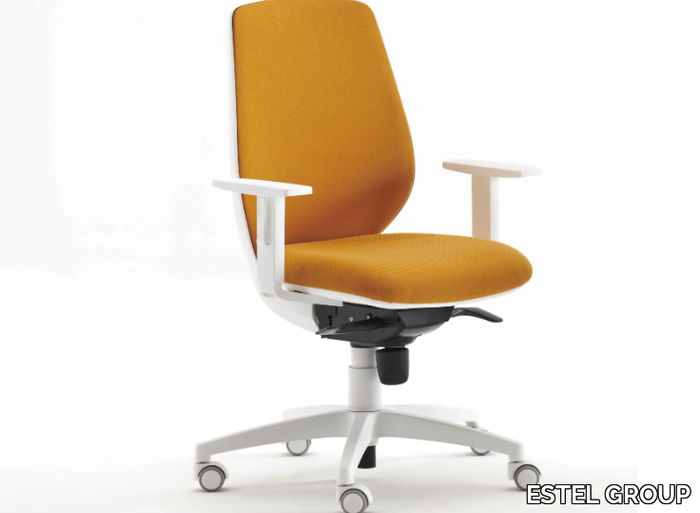 FIRST - Upholstered fabric office chair with 5-Spoke base _ ESTEL GROUP