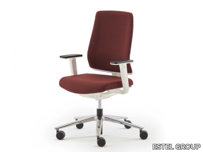 HYLA - Fabric office chair with armrests with 5-Spoke base _ ESTEL GROUP