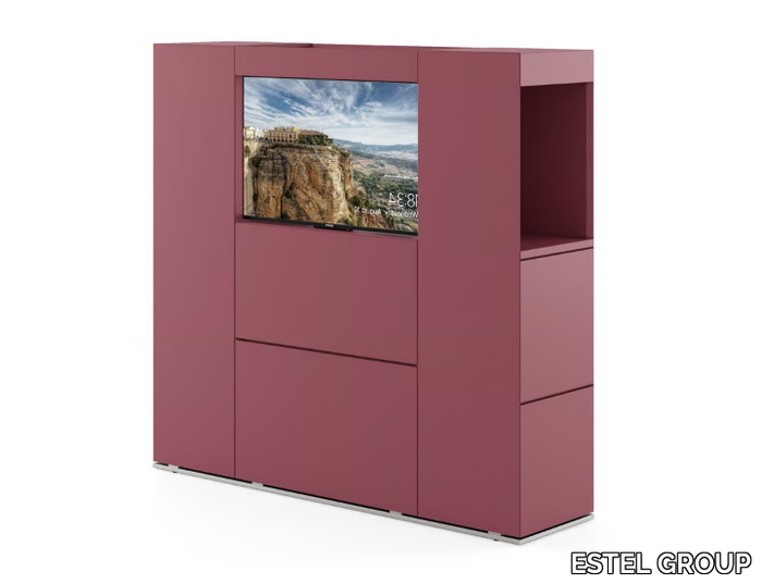 ISOLA LOUNGE - Tall media cabinet _ ESTEL GROUP