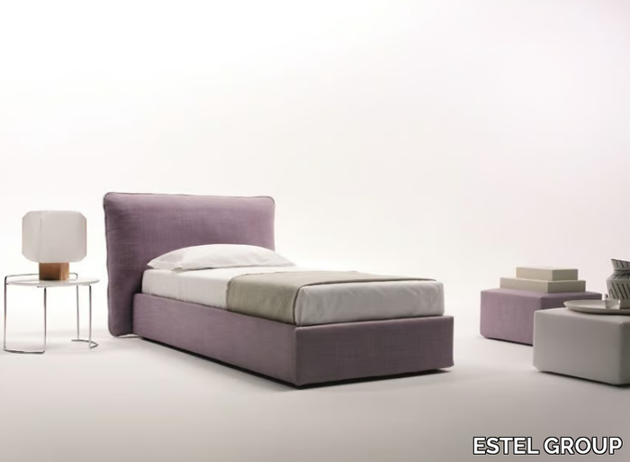 PLUME - Storage bed with upholstered headboard _ ESTEL GROUP