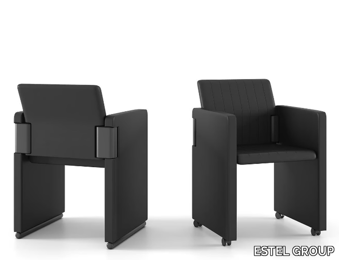 ROOTA - Folding leather training chair _ ESTEL GROUP