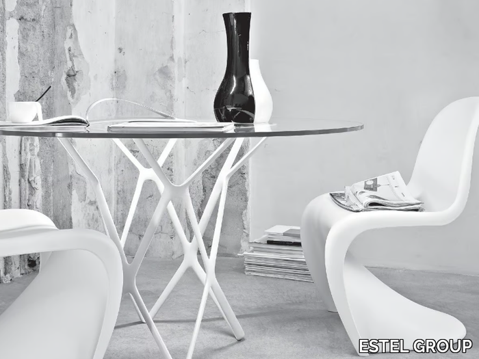 TORI - Round glass table _ ESTEL GROUP