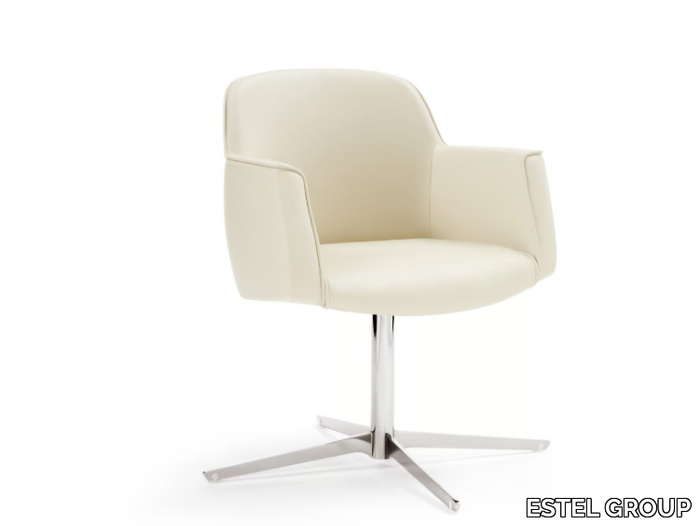 TULIP - Leather guest chair _ ESTEL GROUP