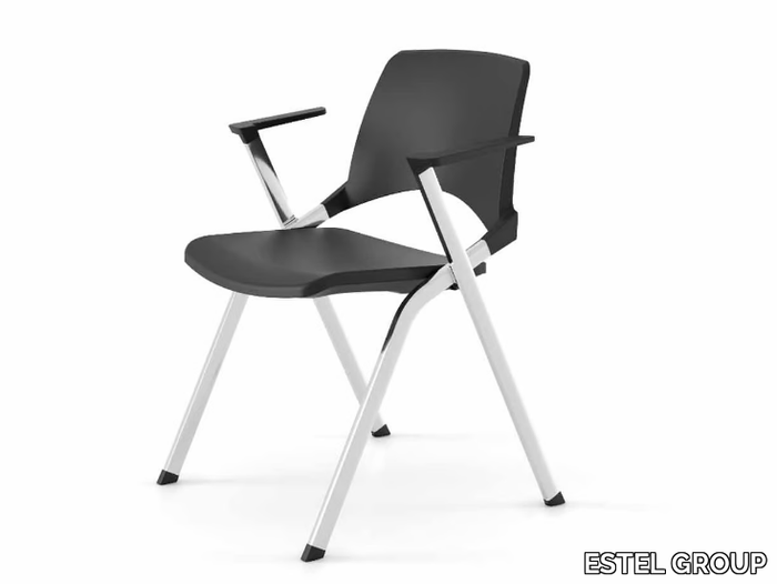 KENDO - Stackable polypropylene chair with armrests _ ESTEL GROUP