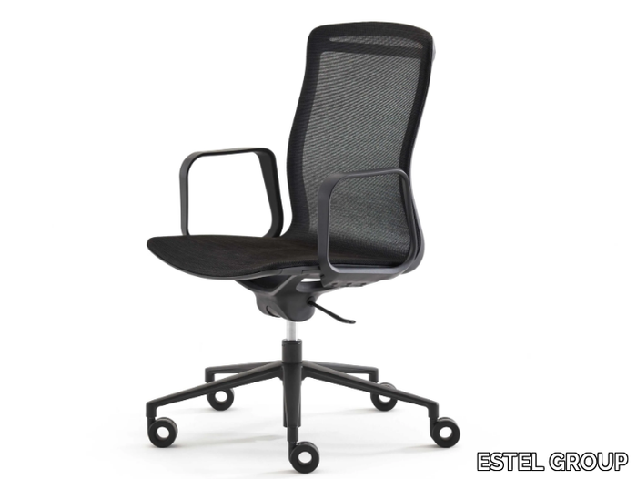 ARIA - Height-adjustable mesh office chair with castors _ ESTEL GROUP