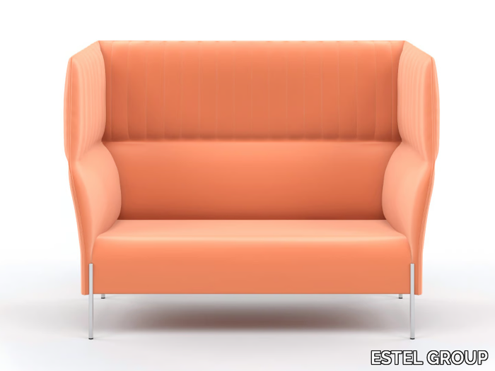 DOLLY CHAT - 2 seater high-back leather sofa _ ESTEL GROUP