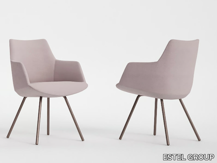 DIVINA - Upholstered fabric chair with armrests _ ESTEL GROUP