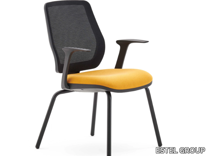 FIRST - Upholstered mesh office chair with armrests _ ESTEL GROUP