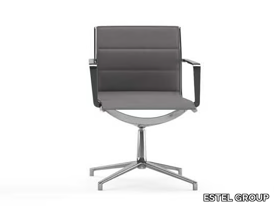 ALUMINIA - With 4-spoke base reception chair _ ESTEL GROUP