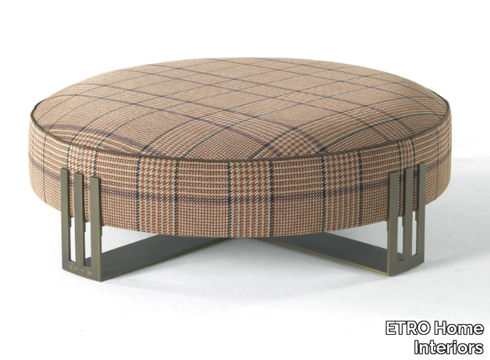 KLEE - Upholstered round fabric pouf _ ETRO Home Interiors