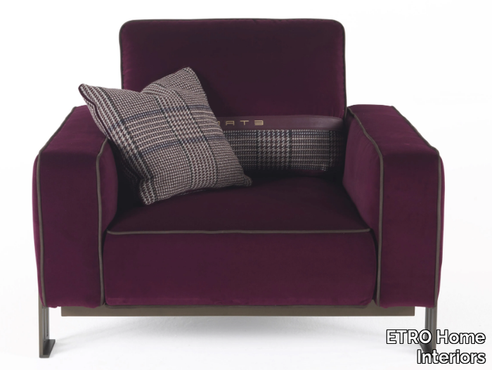 KLEE - Upholstered velvet armchair with armrests _ ETRO Home Interiors