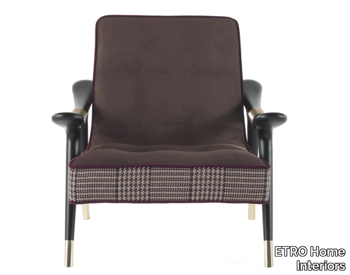 MASAI - Upholstered nabuk armchair with armrests _ ETRO Home Interiors